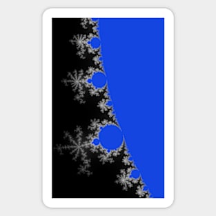 Mandelbrot Set Fractal Detail I blue Sticker